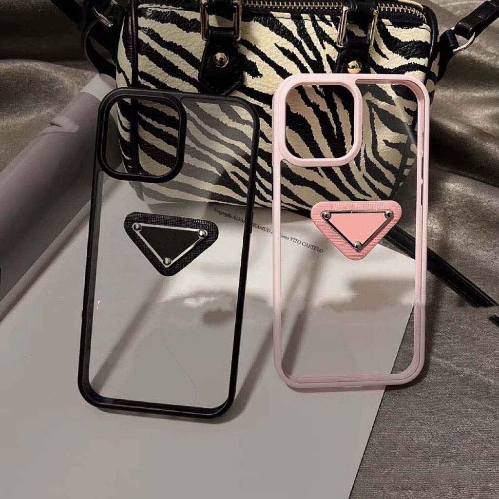 

Designer Fashion Phone Cases For iphone 13 Pro Max case 11 12 X XR XS XSMAX PU 11 8 7 Plus Metal letters transparent all-inclusive Mobile trendy brand new Pink Black Fitted