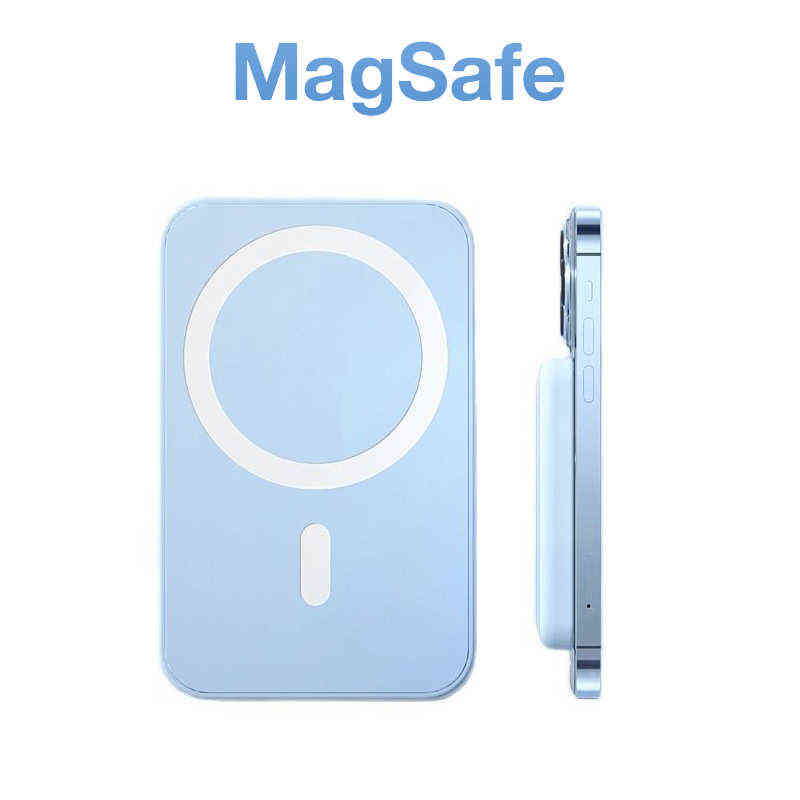

Portable Magnetic Wireless Power Bank For Iphone External Spare Battery Suitable Iphone Series W Fast Charging Case J220531