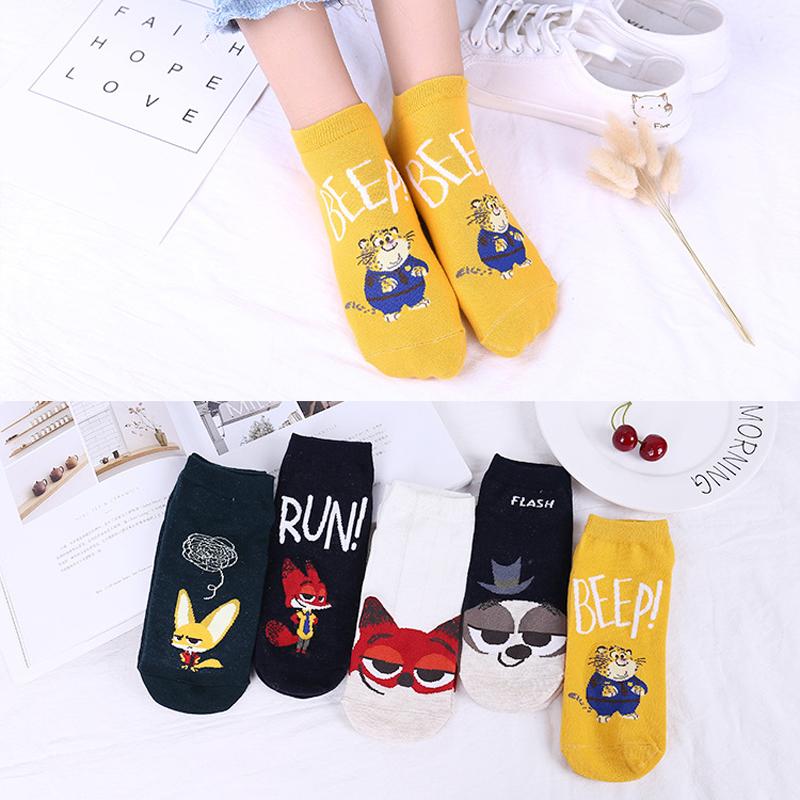 

Socks & Hosiery Creative High Quality Fashion Harajuku Cartoon Women Combed Cotton Animal Print Funny Cute SockSocks