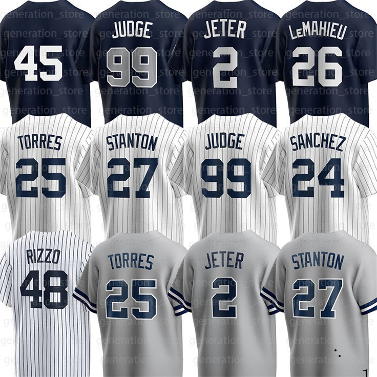 

Aaron Judge Jersey Yankees Anthony Rizzo New York''Derek Jeter Joey Gallo Giancarlo Stanton Gerrit Cole DJ LeMahieu Gleyber Torres Josh Donaldson Babe Ruth Mantle, Custom men jersey