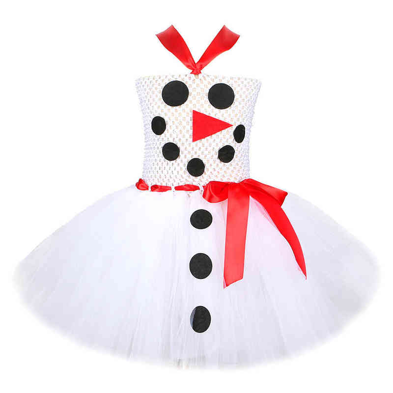 

Snowman Tutu Dress for Baby Girls Christmas Holiday Come for Kids Xmas Princess Dresses Children Tulle Outfit Clothes L220715, White tutu dress
