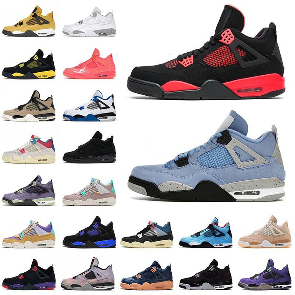 

4 4s IV Mens Jumpman Basketball Shoes Infrared Boots Sail Pink Canvas White Oreo University Blue Taupe Haze Starfish Pure Money Trainers Sneakers EUR40-46, 16