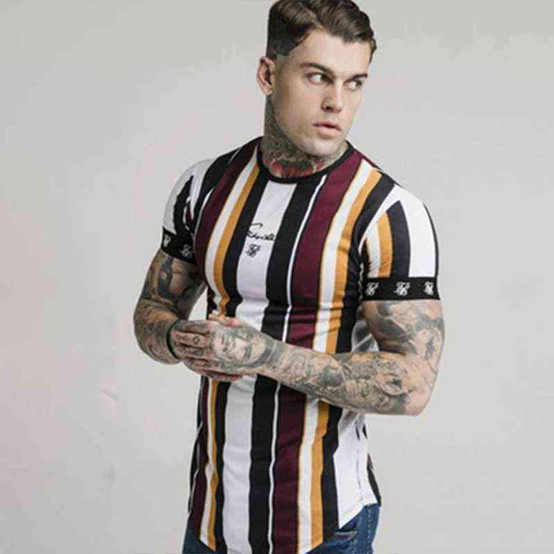 2022 new Summer SikSilk Male T Shirt Silk Tshirt O-Neck Short Funny Mens Shirts T Shirts Sik Silk Men Tops Tees