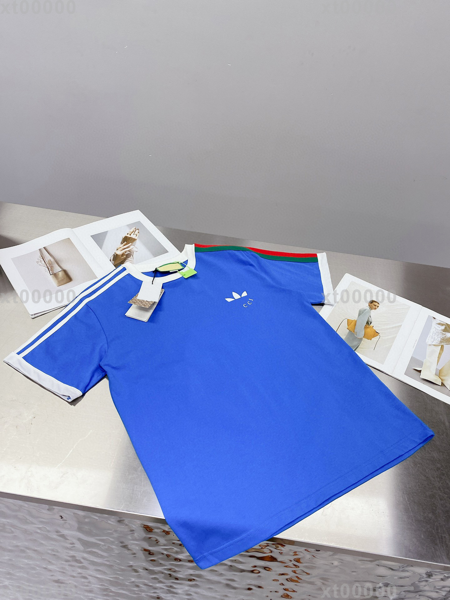 

22SS Designer Letter Printed T Shirts Tee Sweatshirt Fashion High Street Short Sleeves Summer Casual T-Shirt Breathable Men Women Crew Neck Tees Dresses fo Wome 10-060, Blue