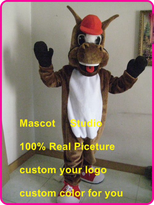 

cute horse mascot costume custom fancy costume anime kit mascotte theme fancy dress carnival costume40189, Brown
