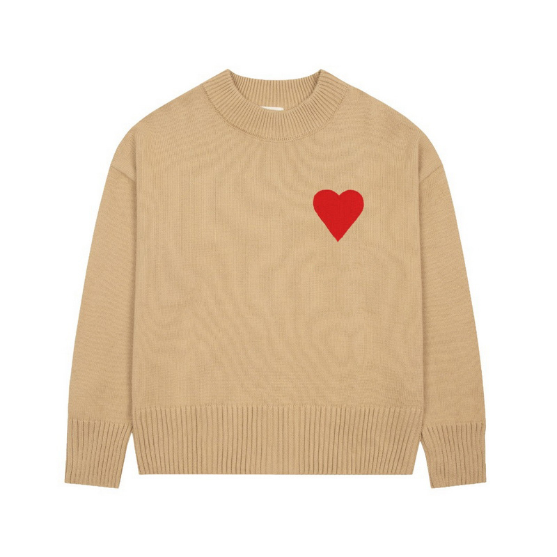 

22SS Red Heart A Knitting Sweater Man Women Fashion Crew Neck Coat Highstreet Hip Hop FZMY049, Purple