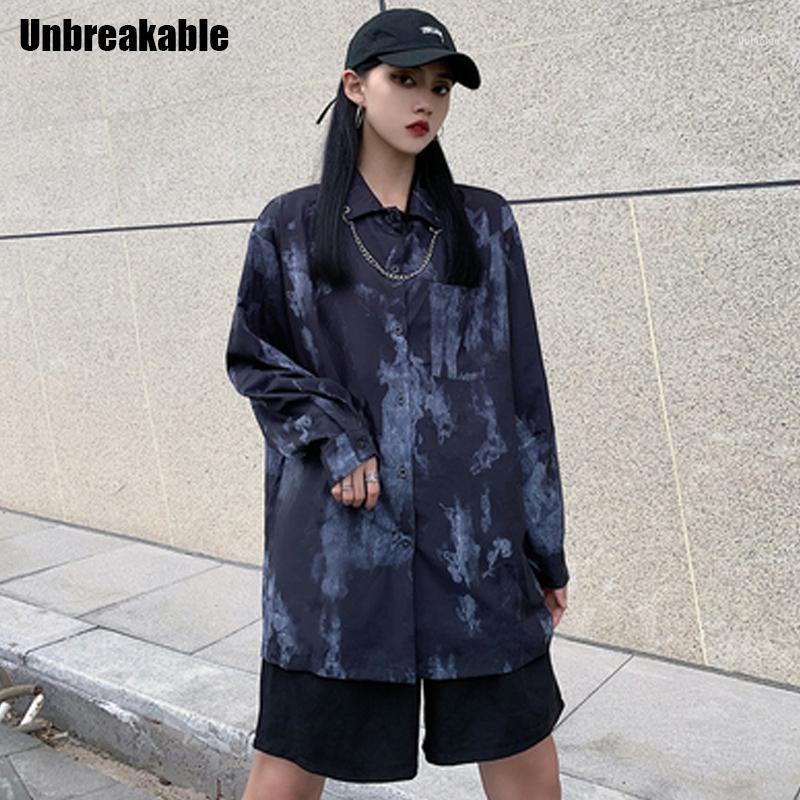 

Women's Blouses & Shirts Women Harajuku Retro Printed Korean Oversized Leisure Summer Girls Chic All-match Stylish Ladies Streetwear, Picture color