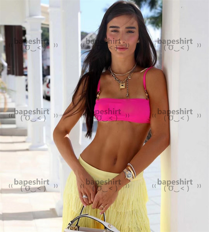 

Simple Hipster Swimwear Designer Luxury Padded Women' Push Up Wear Outdoor Beach Tourism Vacation Brand Bandage One-piece Swimsuits