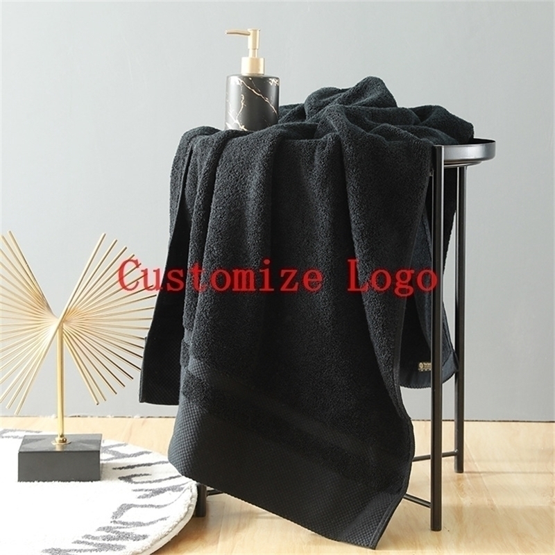 

AHSNME Personalized Black Beauty Salon Soft Bathroom Textile Customized Embroidery Name in Hebrew Birthday Gift Towel 220616