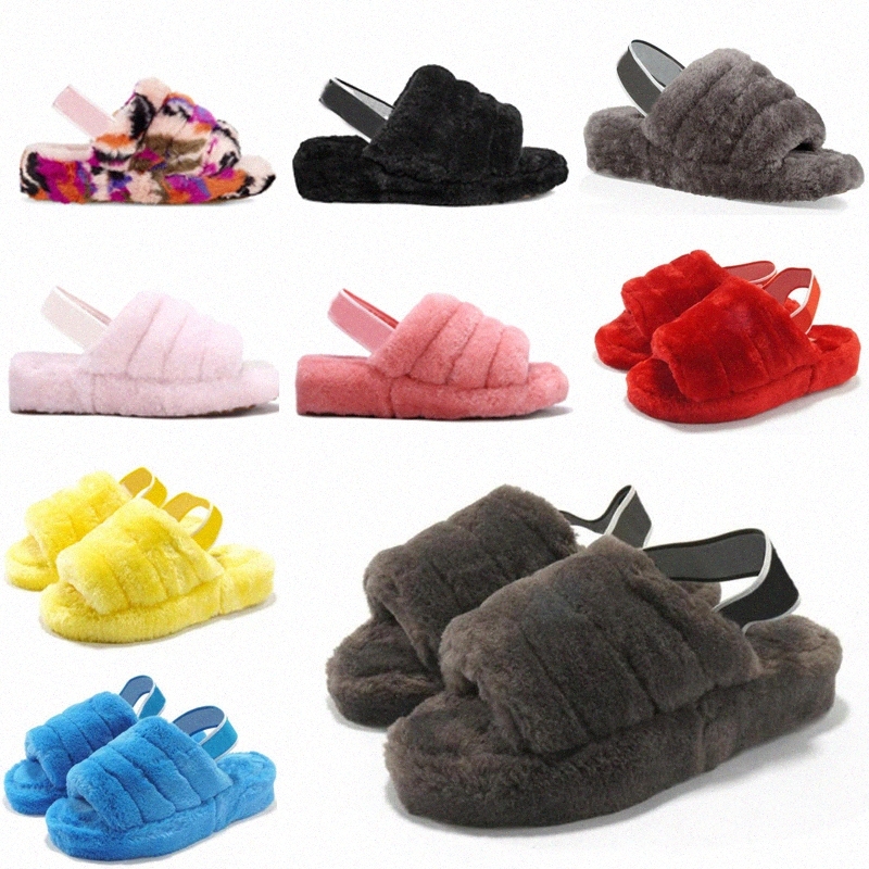 

Women Fluff Yeah Slide Furry Slippers Slides Sandal oh Australia Fuzzy Soft House Ladies Womens Yellow Blue Red Shoes Fur Fluffy Sandalo7HK#