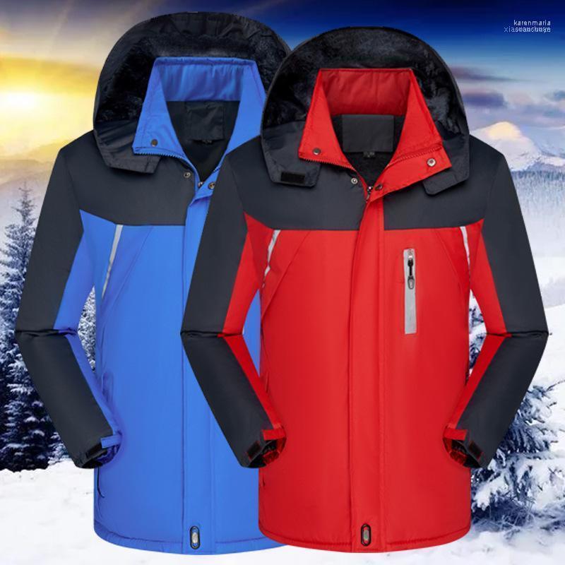 

Men's Down & Parkas 2022 Men With Hair Thickening Winter Article Ski-wear Reflective Cotton-padded Jacket Rain Wear To Keep Warm1 Kare22, Black