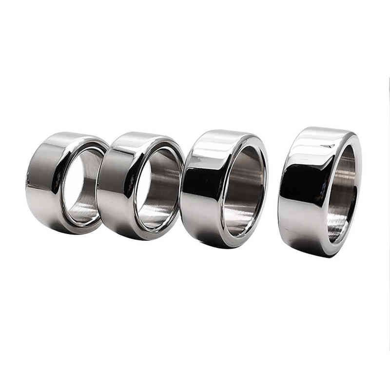 

NXY Cockrings 4Size Metal Chastity Device Cock Ring Penis Sleeves Erection Delay Ejaculation Bdsm Bondage Stainless Steel Cockring Sex Toys L1 0402