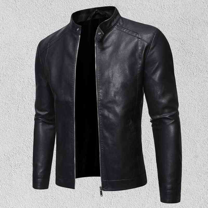 

Men Faux Leather Jacket Motorcycle Plus Size Men's Jackets Black Jaqueta De Couro Masculina Outwear Male PU Leather Coats Mens T220728
