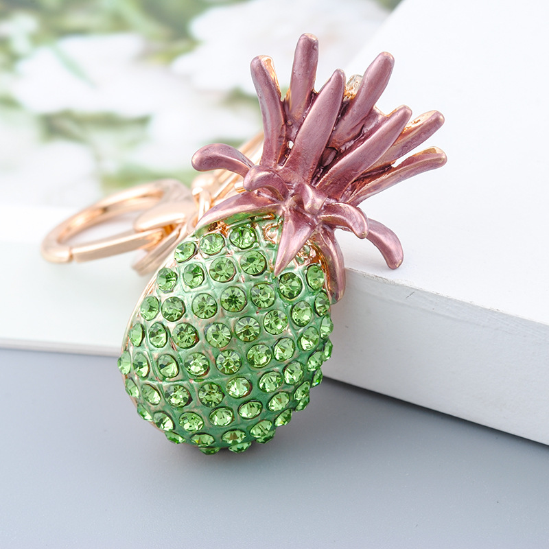Pineapple Keychain for Women Purse Charms for Handbags Party Favor Crystal Pendant with Key Ring 1222417-image-759659926