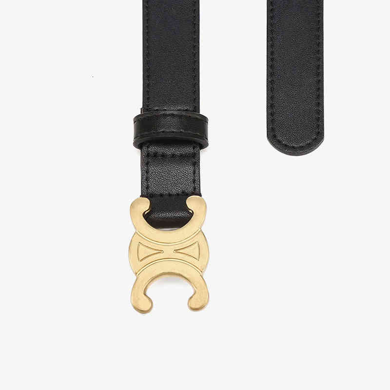 

Belts Designer Luxury Selin women's Arc de Triomphe thin belt leisure business men's and same 4AJC, Black