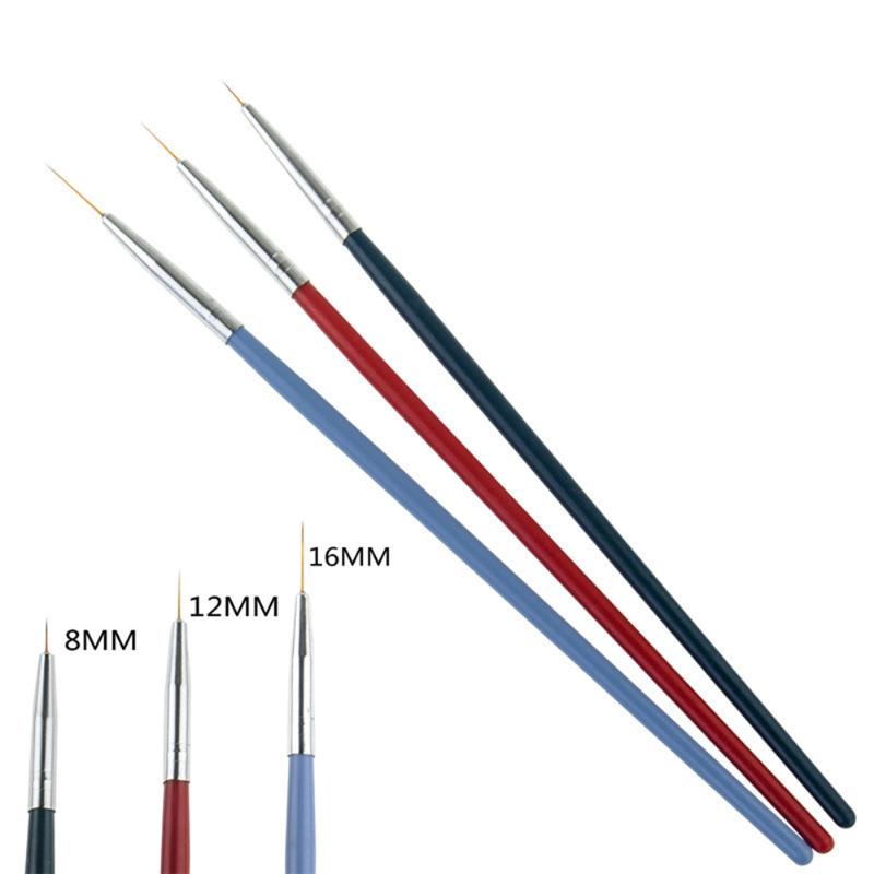 

Nail Art Kits 3 Pcs/Set DIY Pen UV Gel Brush Drawing Tools Painting Manicure Carving