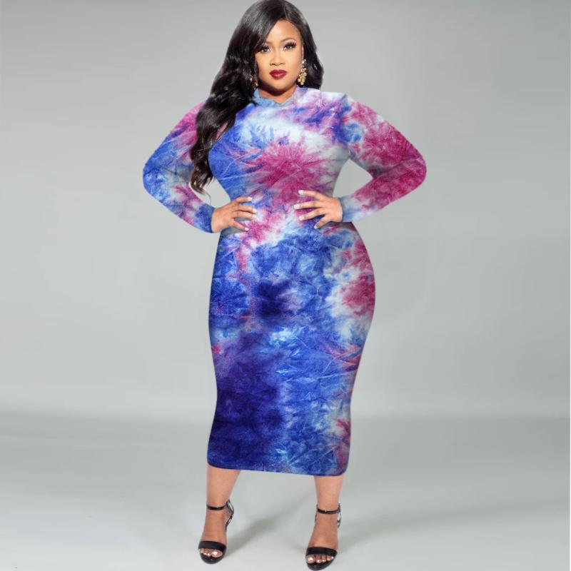 

Plus Size Dresses Flannel Long Sleeve Print Party Dress Fall Women Clothing 2022 Urban Casual Commute 5XL Pencil Lady Office, Green