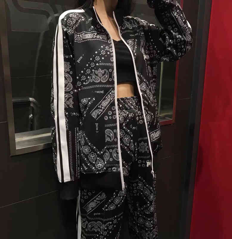 

Designer Palms Coats Boy Tracksuit Vintage Cashew Blossom Leisure Sports Europe America Mens Womens Angels Football Jackets Coats Pants, Pa correct waistband pants black