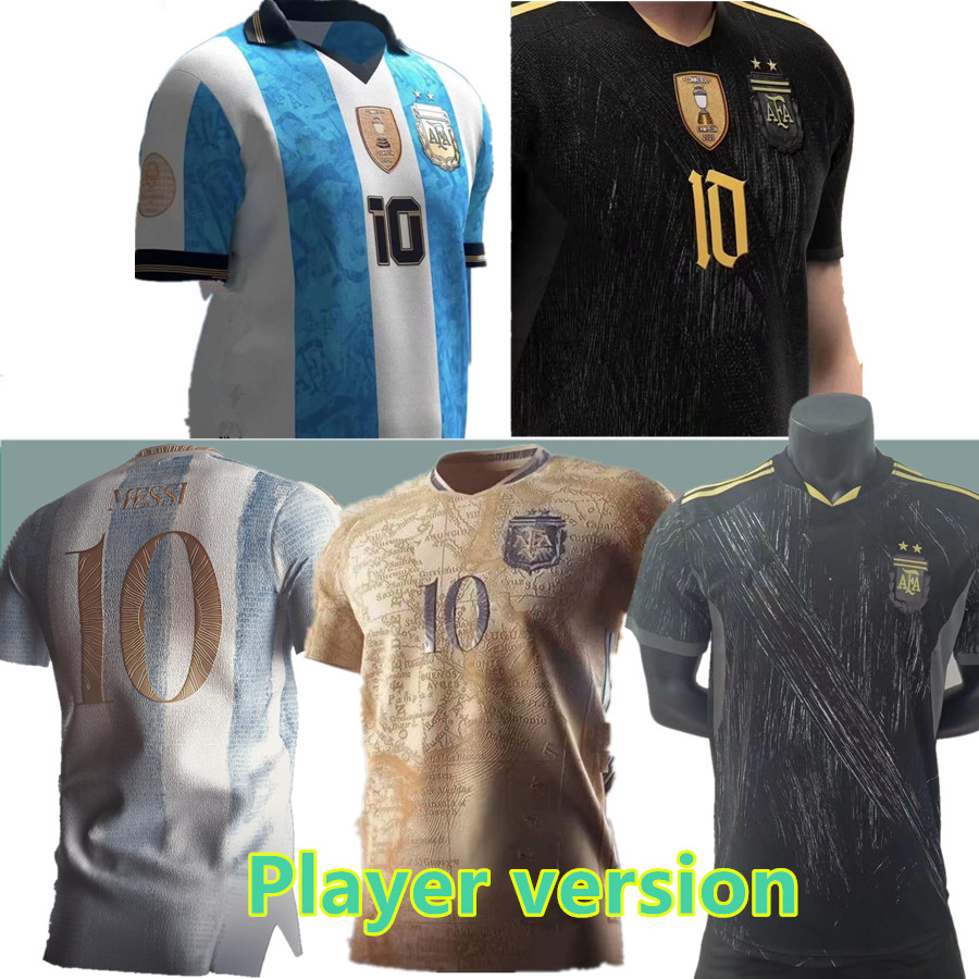 

2022 Player Version Argentina Soccer Jersey 22 23 Copa America champions special Football Shirts 2023 DYBALA LO CELSO National Team MARADONA Men + Kids uniforms