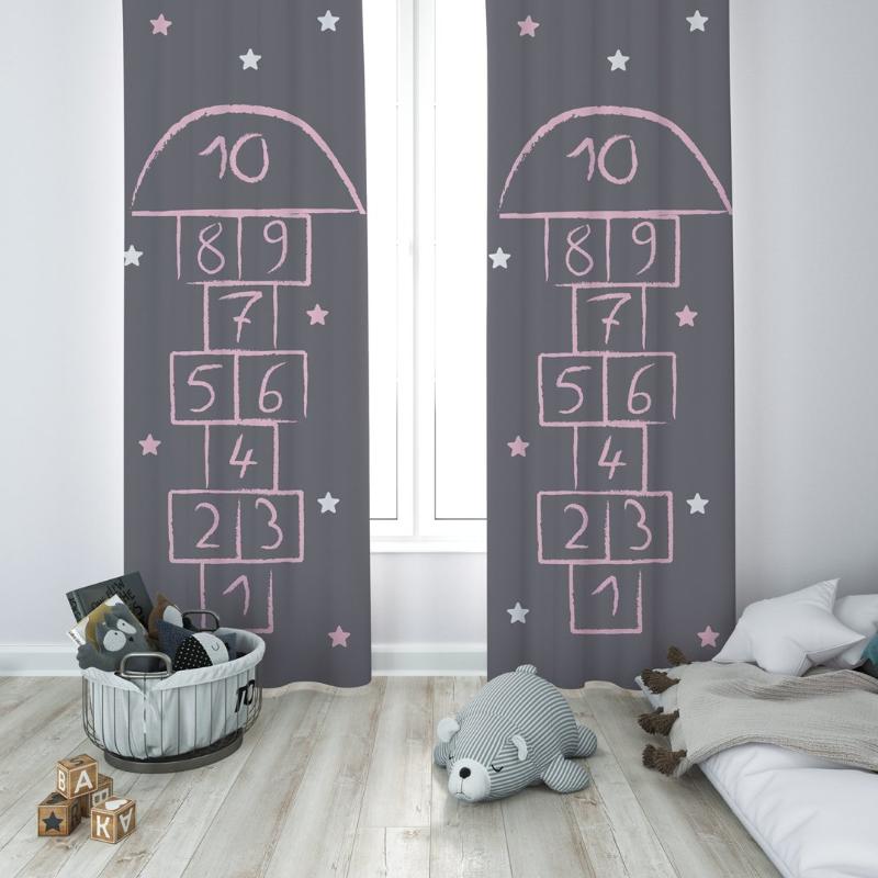 

Curtain & Drapes With Tutorial Play Chart Unisex Baby Kids Room Custom Design Canopy Hook Button Blackout Jealous Window Bedroom, 65x135 cm ( 1 pcs)