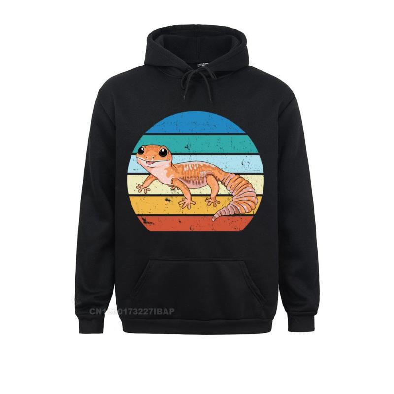 

Men' Hoodies & Sweatshirts Vintage Leopard Gecko Graphic Cute Mom Reptile Pullover Hoodie For Men Personalized Fashion Printed, Black