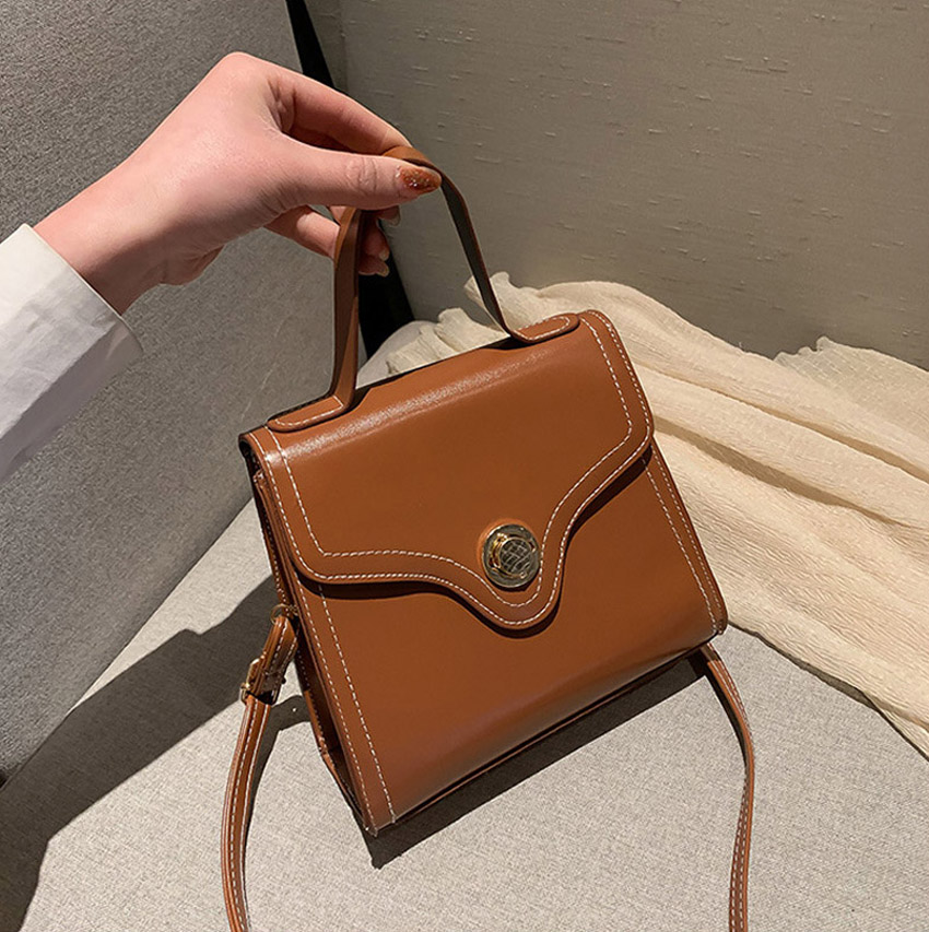 

HBP Bag casual Pu leather handbag Korean fashion simple texture trend shoulder strap small totes women purses, Khaki