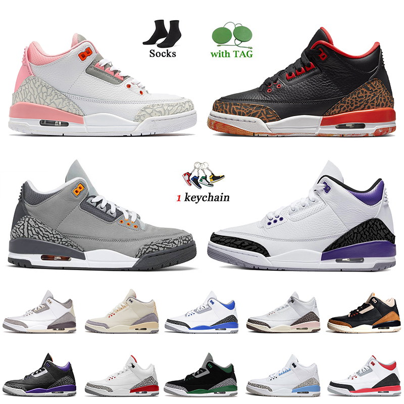 

Mens 3s Basketball Shoes Top Fashion Women Men Jumpman 3 Kumquat Dark Iris Neapolitan Dark Mocha Cool Grey Black Desert Cement UNC Eminem x Shady OG Trainers Sneakers, B33 36-40