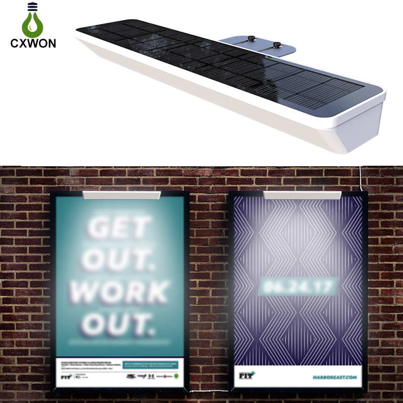 

Outdoor wall lamp led Sign Lighting IP65 Solar Powered Billboard lights For Real Estate Sign Posts Sale Lease 2pcs/pack
