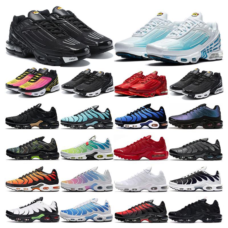 MAX TN Tuned Plus 3 III Chaussures de course Tn3 Obsidian Gold Blanc Aquamarine Vert Volt Aqua Tiger Laser Bleu Baskets Noir Iridescent Blud Void