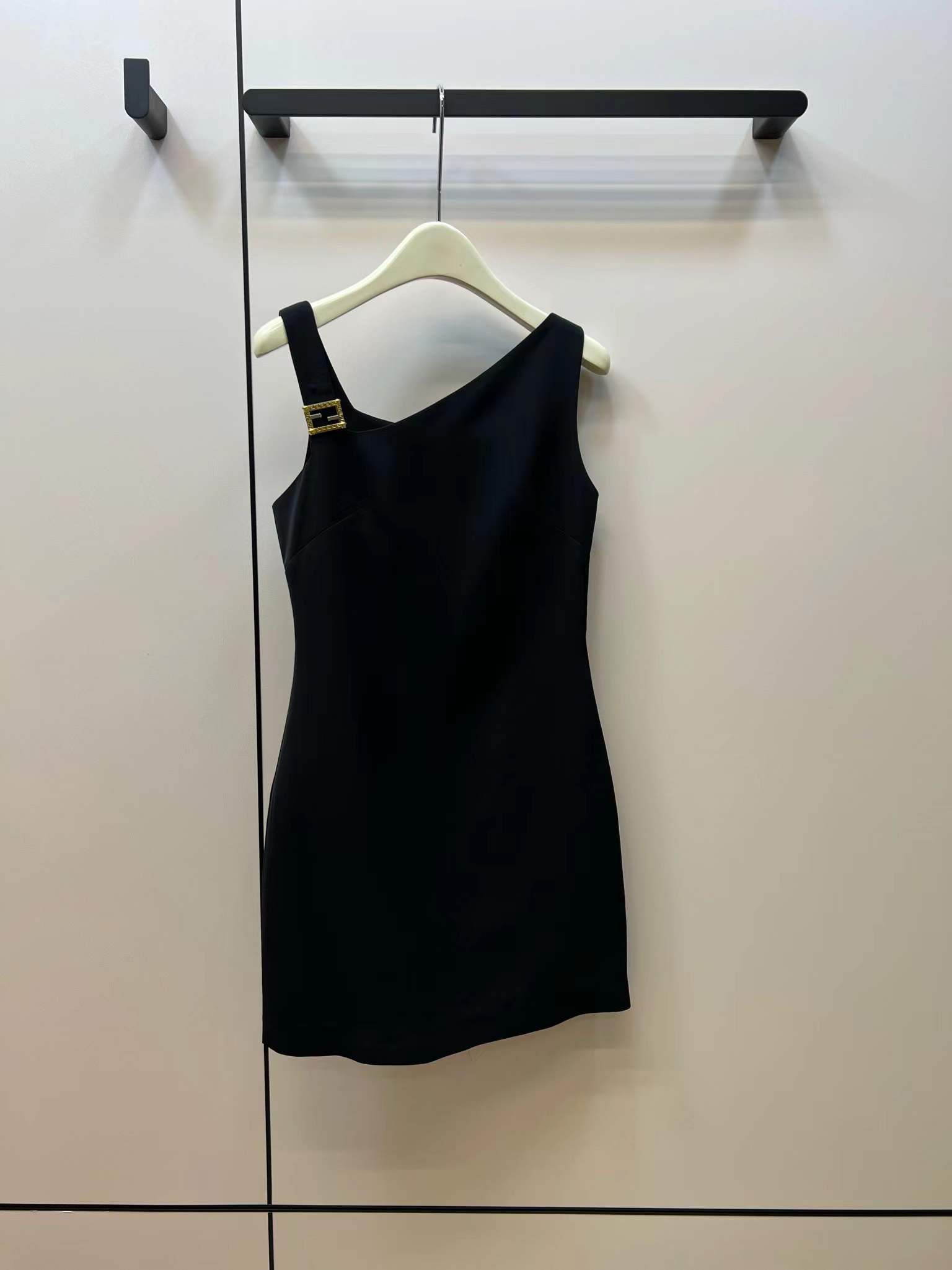 

Milan Runway Dress 2022 Summer Autumn Spaghetti Strap Designer Dress Brand Same Style Dress 0618-21, Black