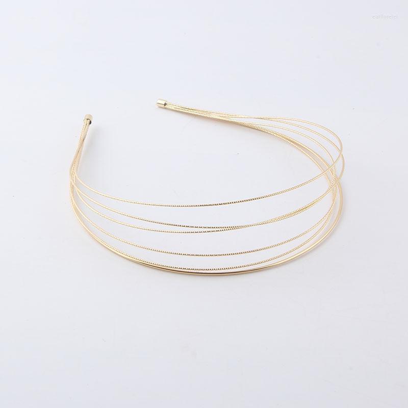

Hair Clips & Barrettes Metal Multilayer Headband Fashion Korean Ins Style Simple Multi-layer Ring Corrugated Ladies Travel 941 Earl22