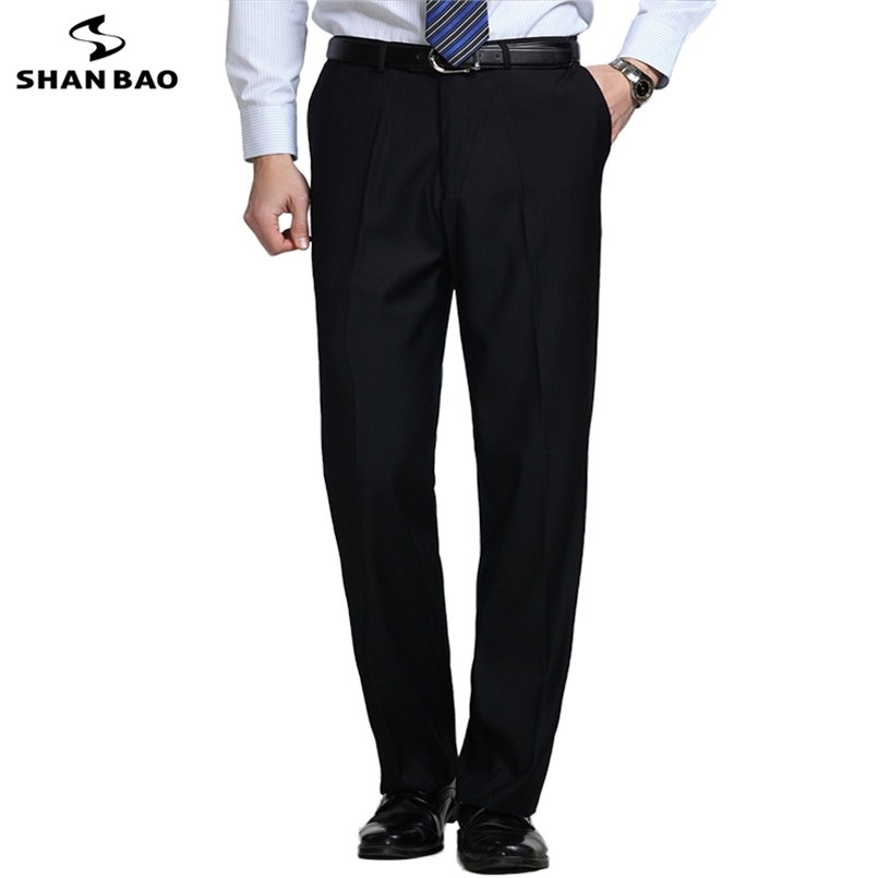 

Men's Pants 5XL  7XL 8XL 9XL Plus Size Pure Color Suit Classic Brand Business Casual Straight Loose Navy Blue 220826, Gray