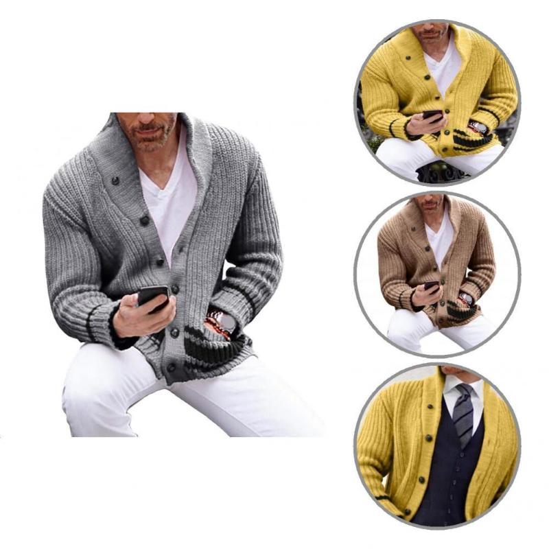 

Men's Sweaters Men Sweater Great Wear-resistant Male Colorfast Single-breasted CoatMen's, Grey