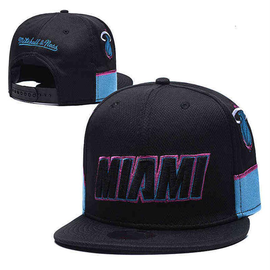 

Good Quality Men's Sport City Miami M&N Designer Snapback Caps Flat Brim Hats Adjustable Design Baseball Gorra One Size305w, Vip-01