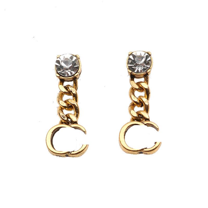 

Cross border designer fashion retro Chain Earrings exaggerated cool temperament Earrings