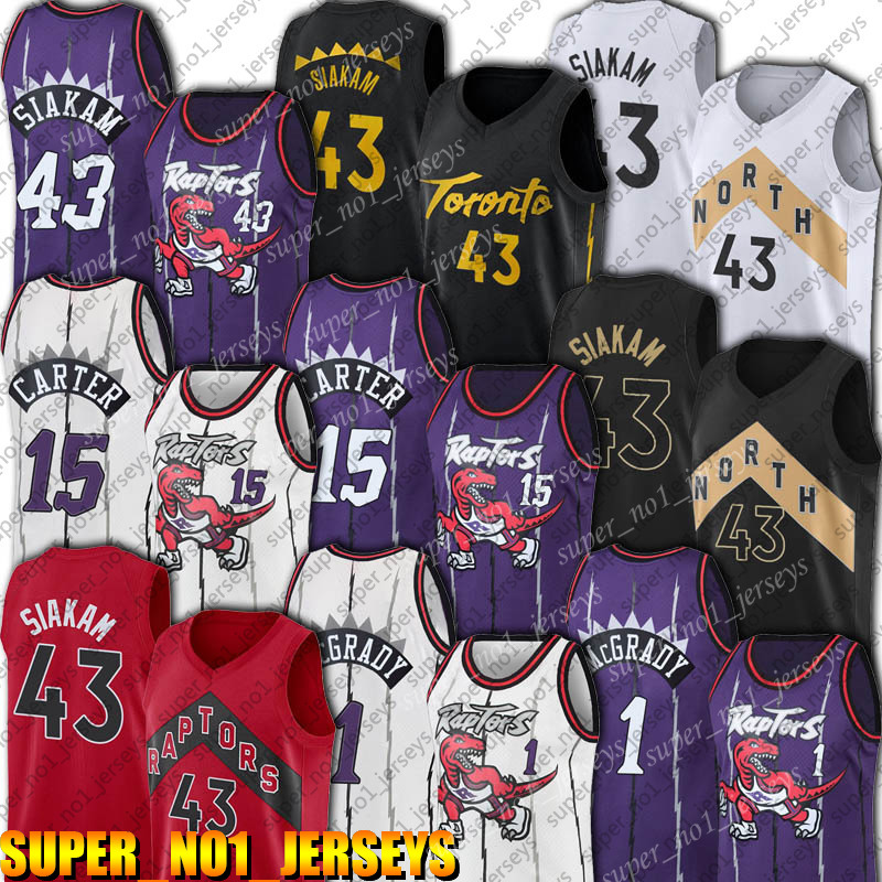 

Mitchell & Ness Vince 15 Carter Jersey Toronto''Raptors''Basketball Throwback Tracy 1 Mcgrady Pascal 43 Siakam Jerseys 2022