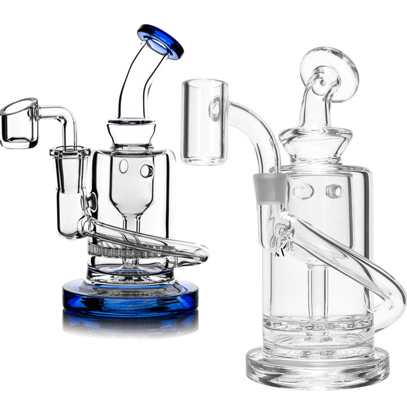 

hookahs recycler rig bongs glass smoking pipe mini beaker bong