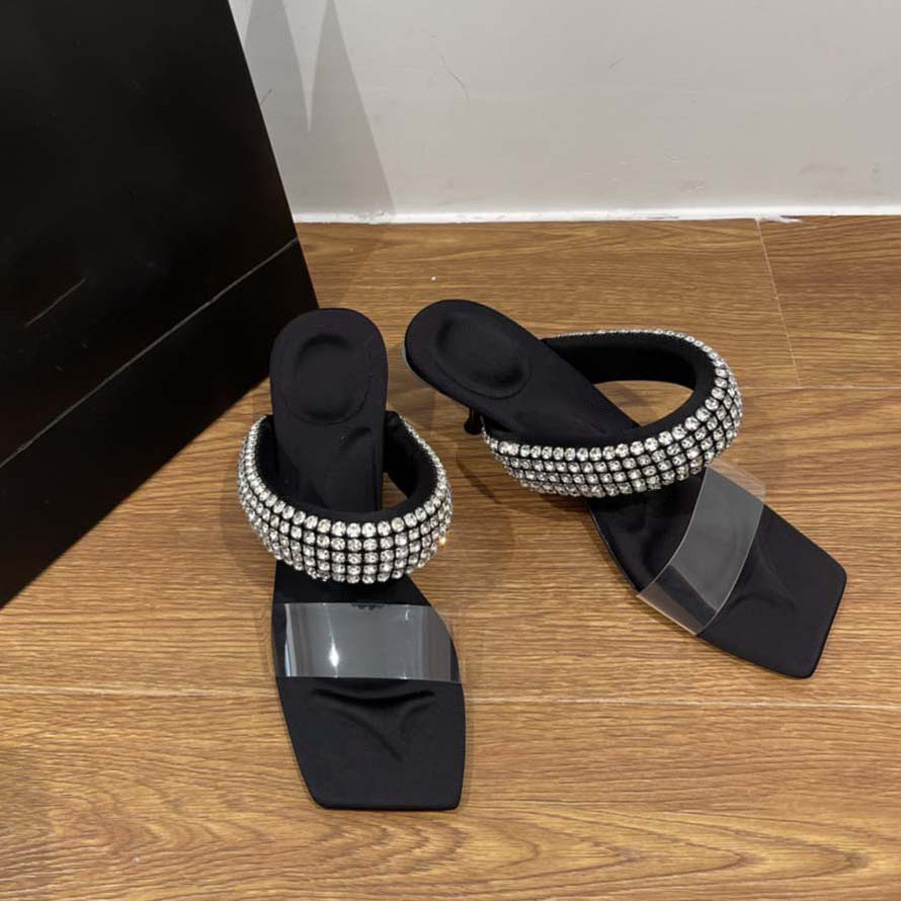Chaussures habillées Transparences Designer Véritable Cuir Véritable Sandale à talons hauts pour LadyElegant Tempérament