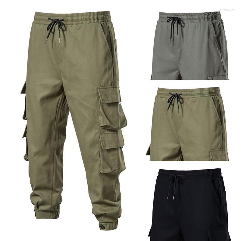

Men's Pants Men Cargo Hip Hop Jogging Fashion Street Apparel Brand Casual Male PantMen's Heat22, Black
