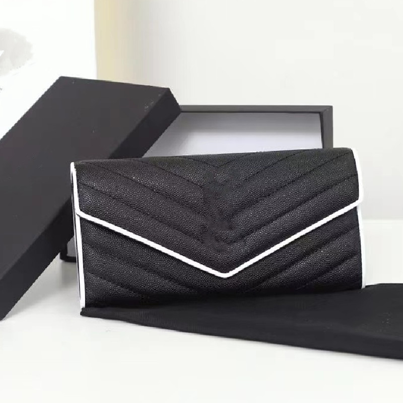 

5A Top Designer Brand Wallets Original Wholesale Ladies Leather Caviar Long Short Coin Purse Classic Fashion Casual Card Holder Credit Card Cash Bag