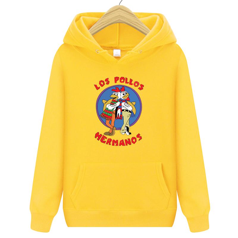 

Men' Hoodies & Sweatshirts Autumn Women/men' Casual Players Los Pollos Hermanos Print Hedging Hooded Fleece Sweatshirt Pullover 15 Col, Black