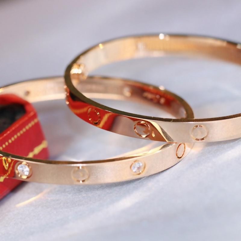 

Bracelets Silver Rose Gold Bangle Women Bracelet Couple Classic Diamond Jewelry Accessories