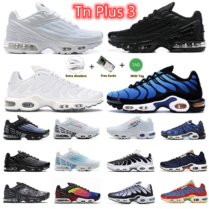 

Designer TN Plus 3 running shoes Triple white black Hyper Laser Blue Aqua and Volt Multi club wolf grey oreo Tiger men women Plate-forme trainers sports sneakers shoe, Color#16