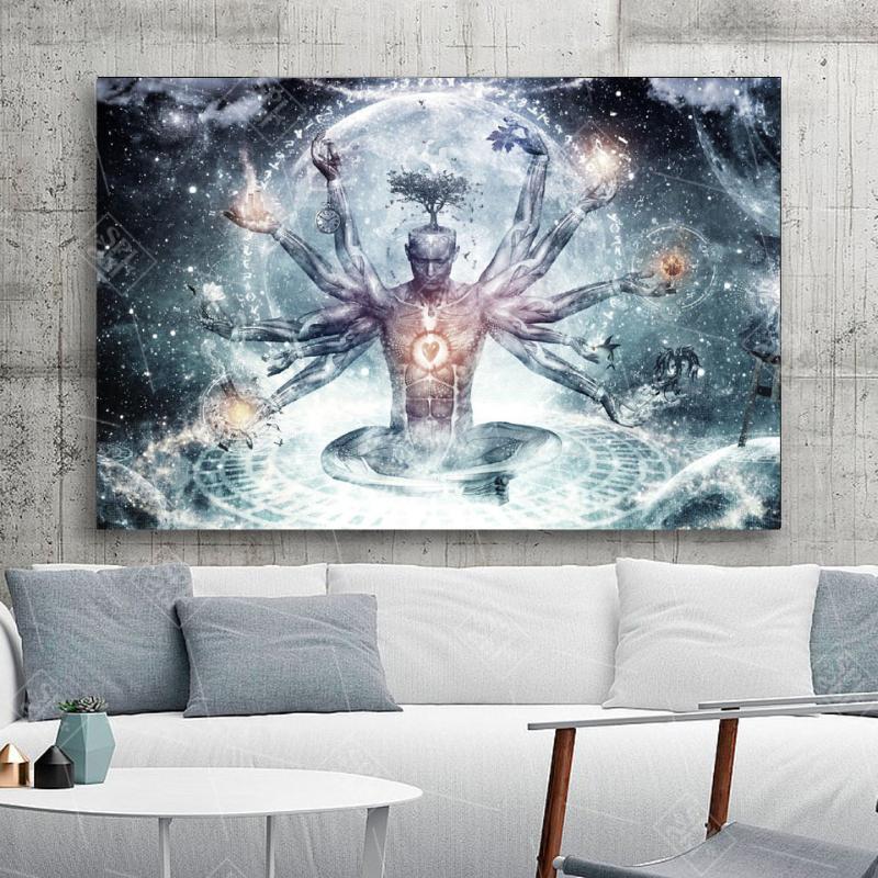 

Paintings Meditation Spiritual Fantasy Poster Hd Print Canvas Painting Buddha Zen Wall Art Decoration Picture For Living Room No Framed