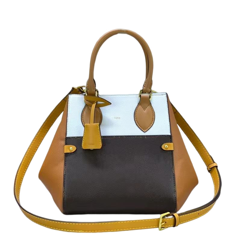 

M45389 PM new fashion women Shoulder crossbody bags small FOLD TOTE handbags Clutch backpack pocketbook wallets M45388, White brown