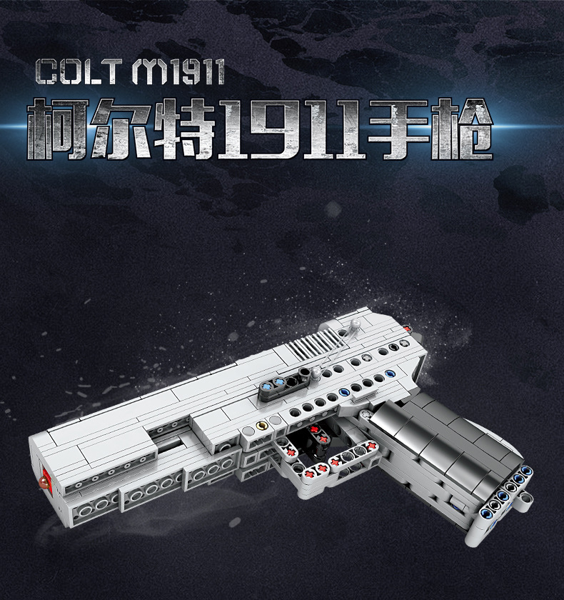 

Kaizhi Military Pistol Building Block Brand Soft Bullet Gun Toys Assembly Model Children's Boy Small Particle Assembly Bricks tTos