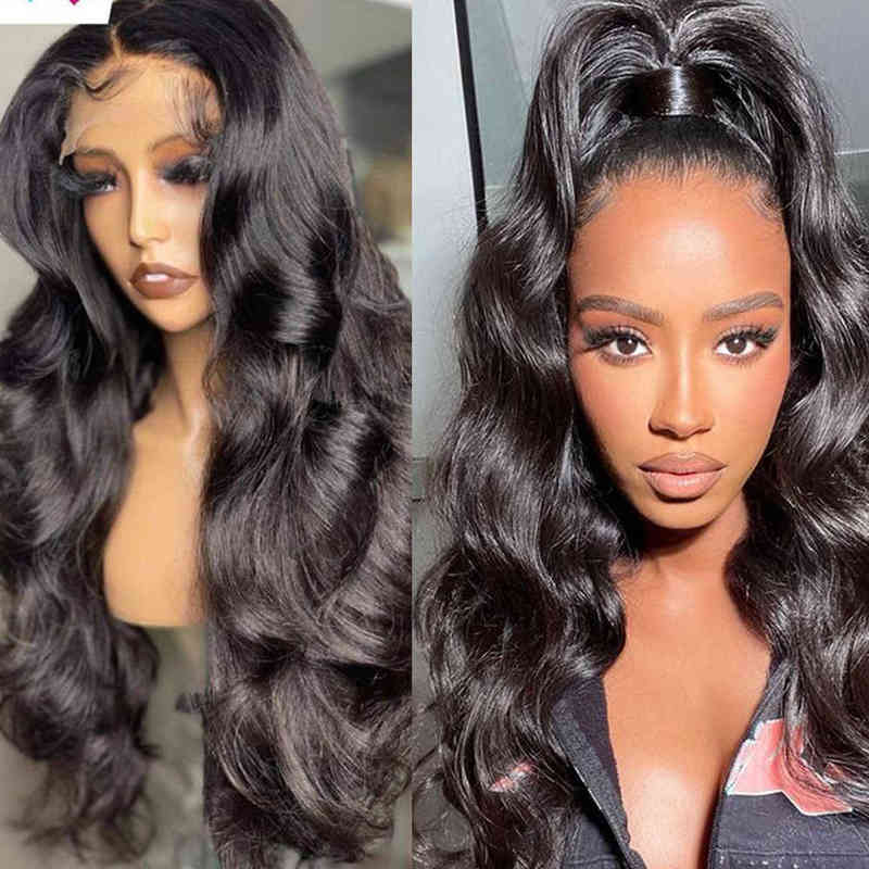 

Peruvian Hair Wigs Hd Lace Body Wave Front Human Frontal 13x6 13x4 Preplucked And Bleached Knots 220608, 13x4 frontal wig