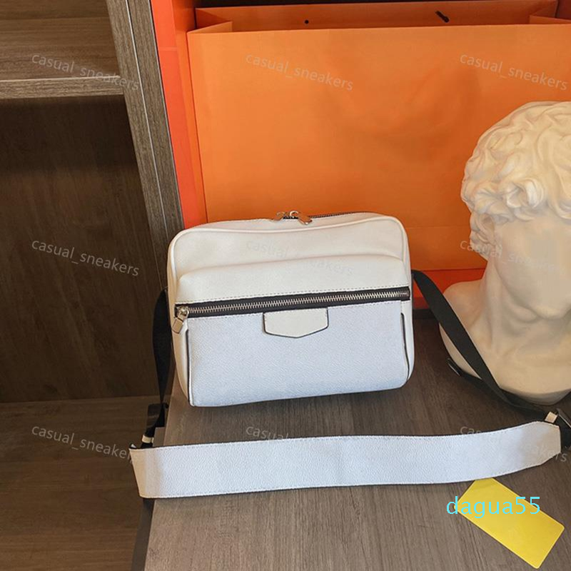 

Men Women Outdoor Messenger Bags Triple Black White Blue Leather Crossbody Bag Fashion Travel Belt Mens Womens Cross Body Waist