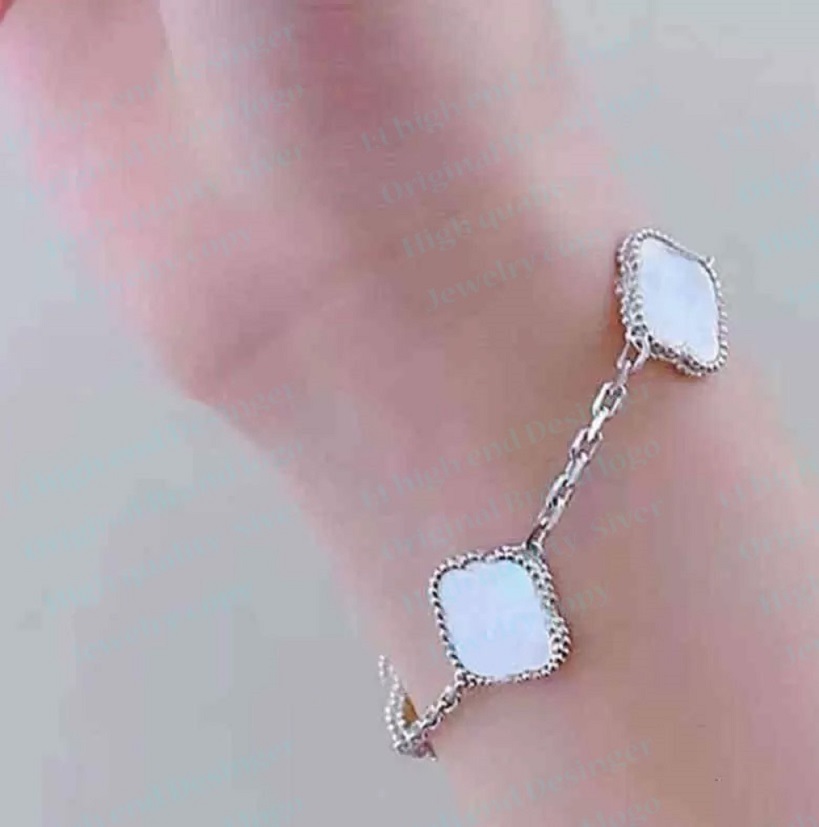 

Classic Four-leaf clover Bracelet Designer 4 Leaf Clover Charm Bracelets Women's 18k Gold Mother-of-Pearl Love Bracelets Women's Wedding Party Gift Fritillary Jewelry