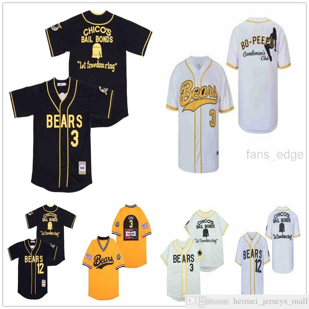 

mens The Bad News Bears Movie Baseball Jerseys 12 Tanner Boyle 3 Kelly Leak Size S-3XL Cool Base Breathable Pure Cotton Stitched High Qualit, As picture